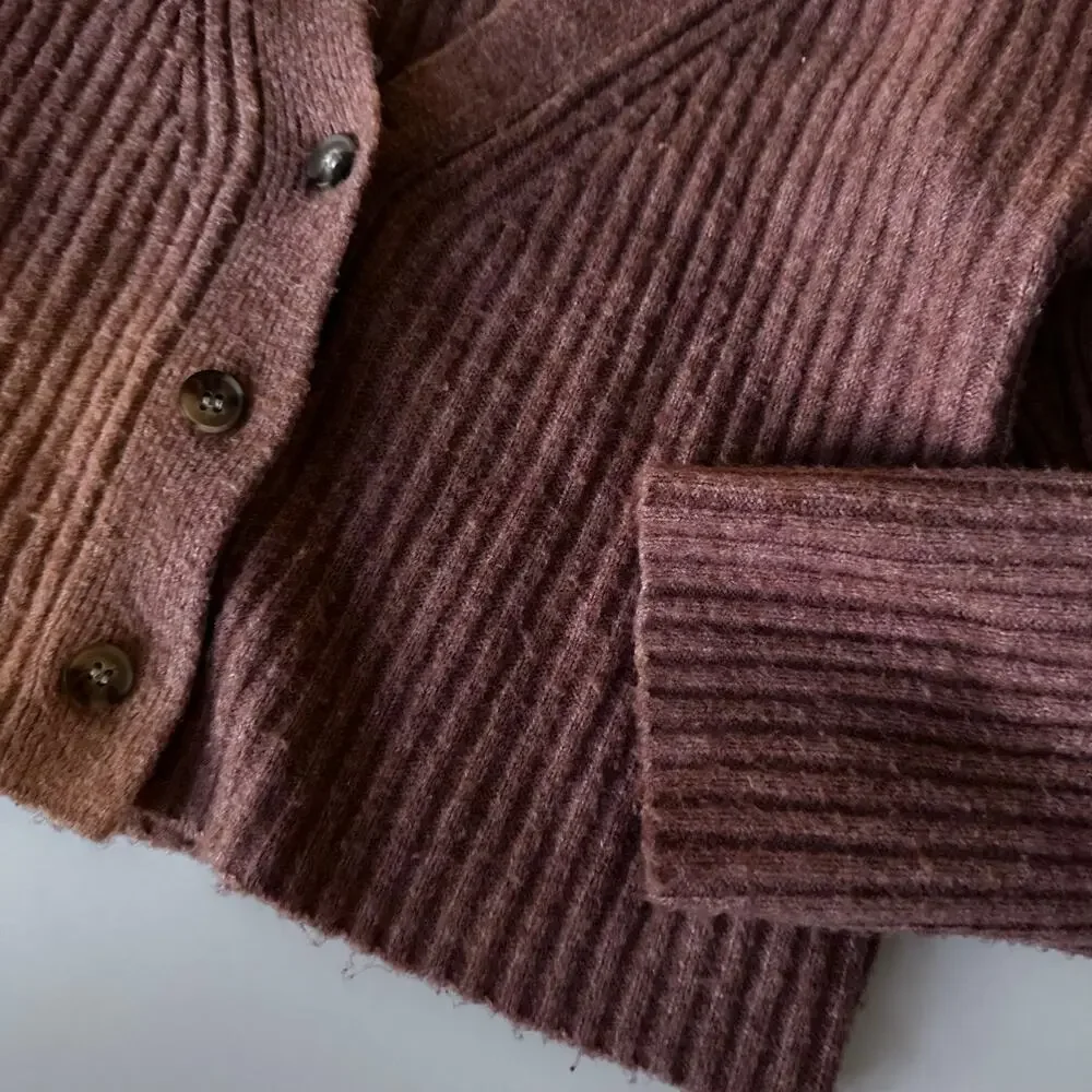 Zara buttoned knit cardigan pink 11-12 years